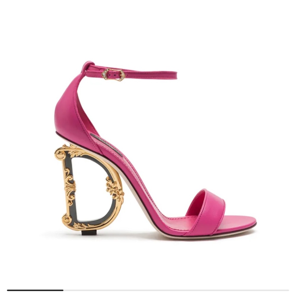 Dolce & Gabbana Baroque DG 105mm leather sandals